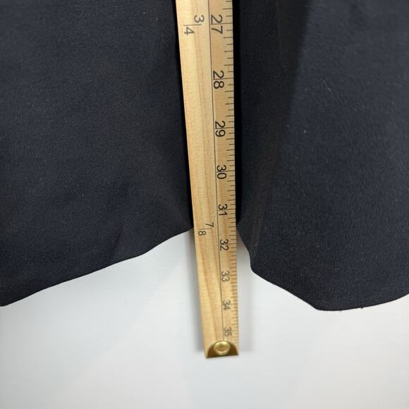 Chico’s Floral Embroidered Ponte Long Jacket Coat 2 US L Black One Button Boho - Picture 8 of 9